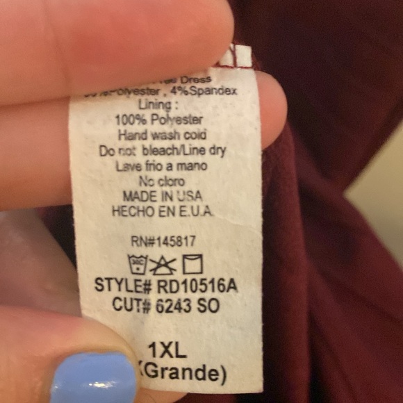 FASHION NOVA Set You Free Dress Color Burgundy - Picture 9 of 9